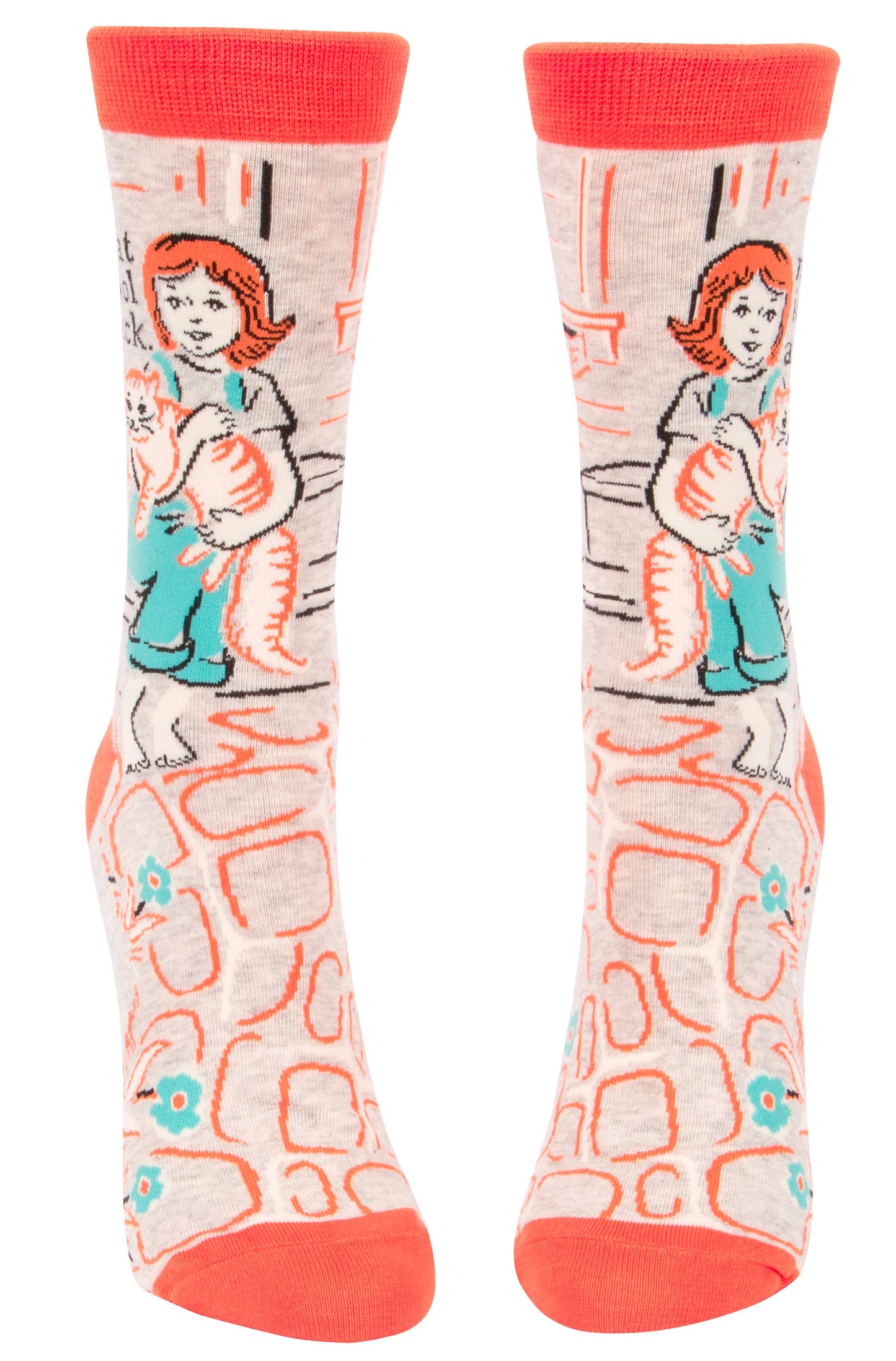 Ladies Crew Sock - My Cat Is Cool as F*ck