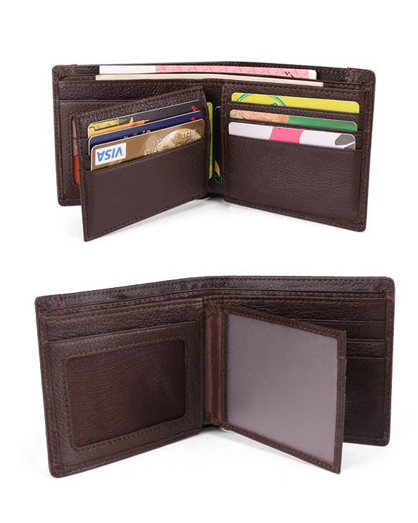 Men's Republic Leather Wallet - Coffee
