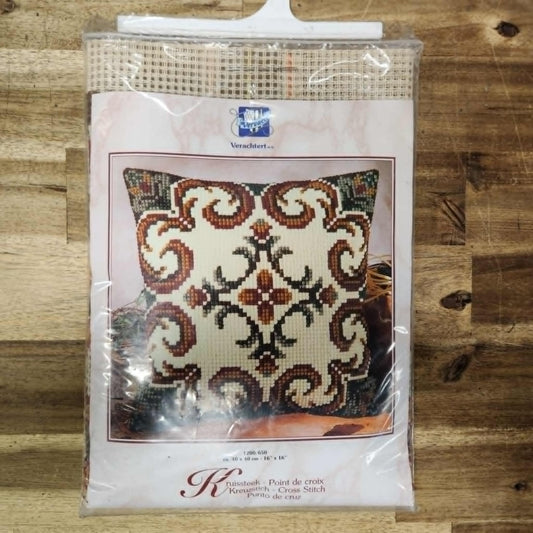 Cross Stitch Cushion Kit - Orange and Green