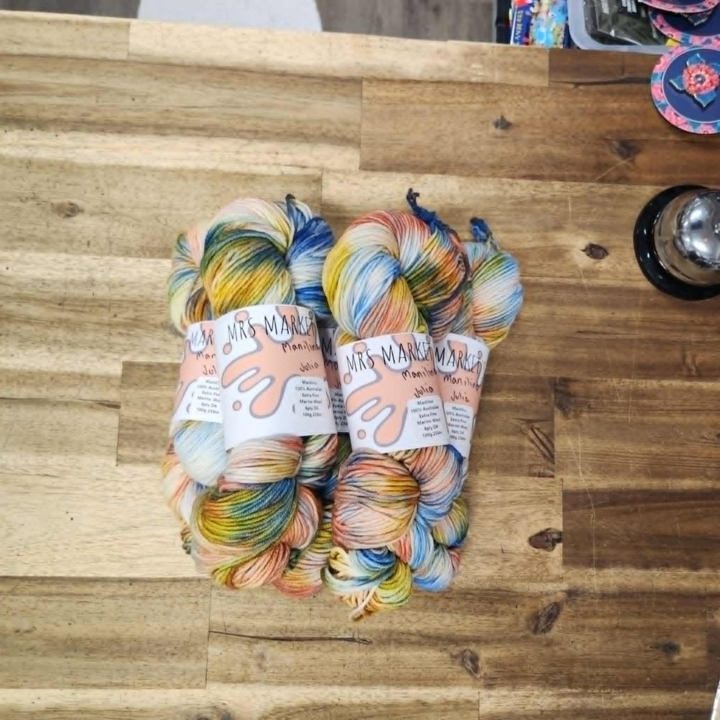 Mrs Market's Manilina 8ply Hand Dyed Yarn