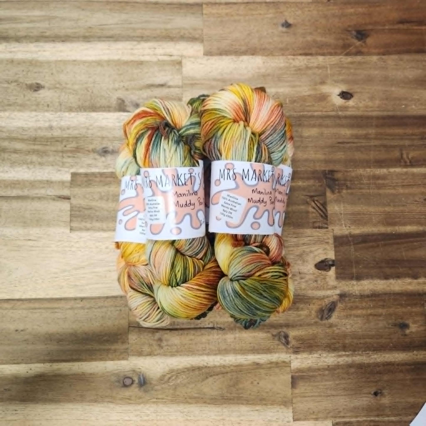 Mrs Market's Manilina 8ply Hand Dyed Yarn
