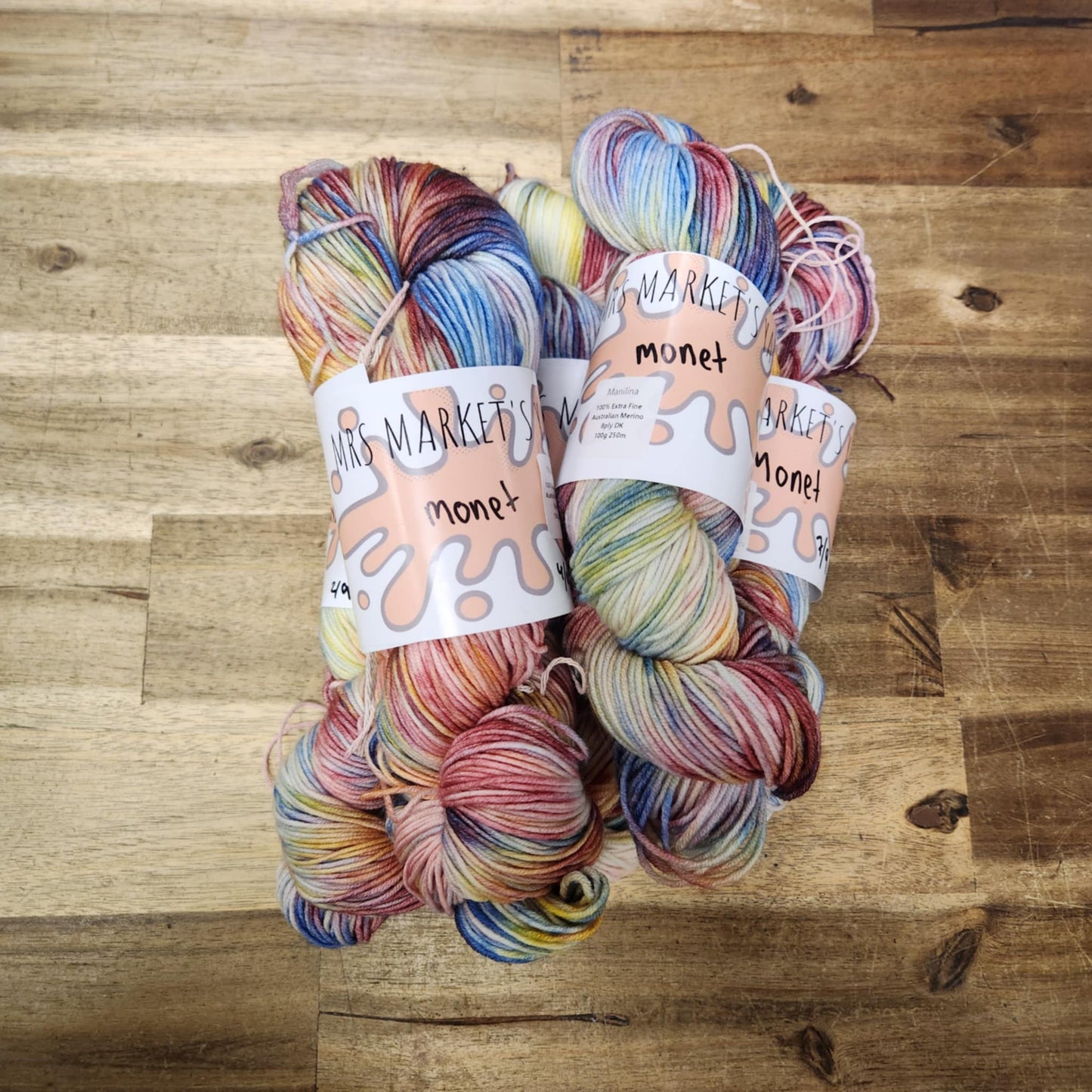 Mrs Market's Manilina 8ply Hand Dyed Yarn