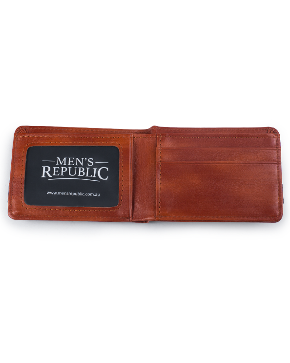 Men's Republic Vegan Leather Wallet - Tan