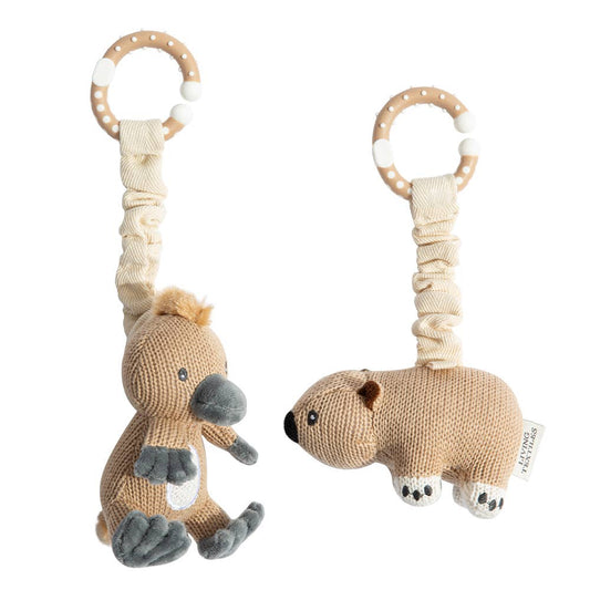 2pk Stroller Toy - Platypus & Wombat