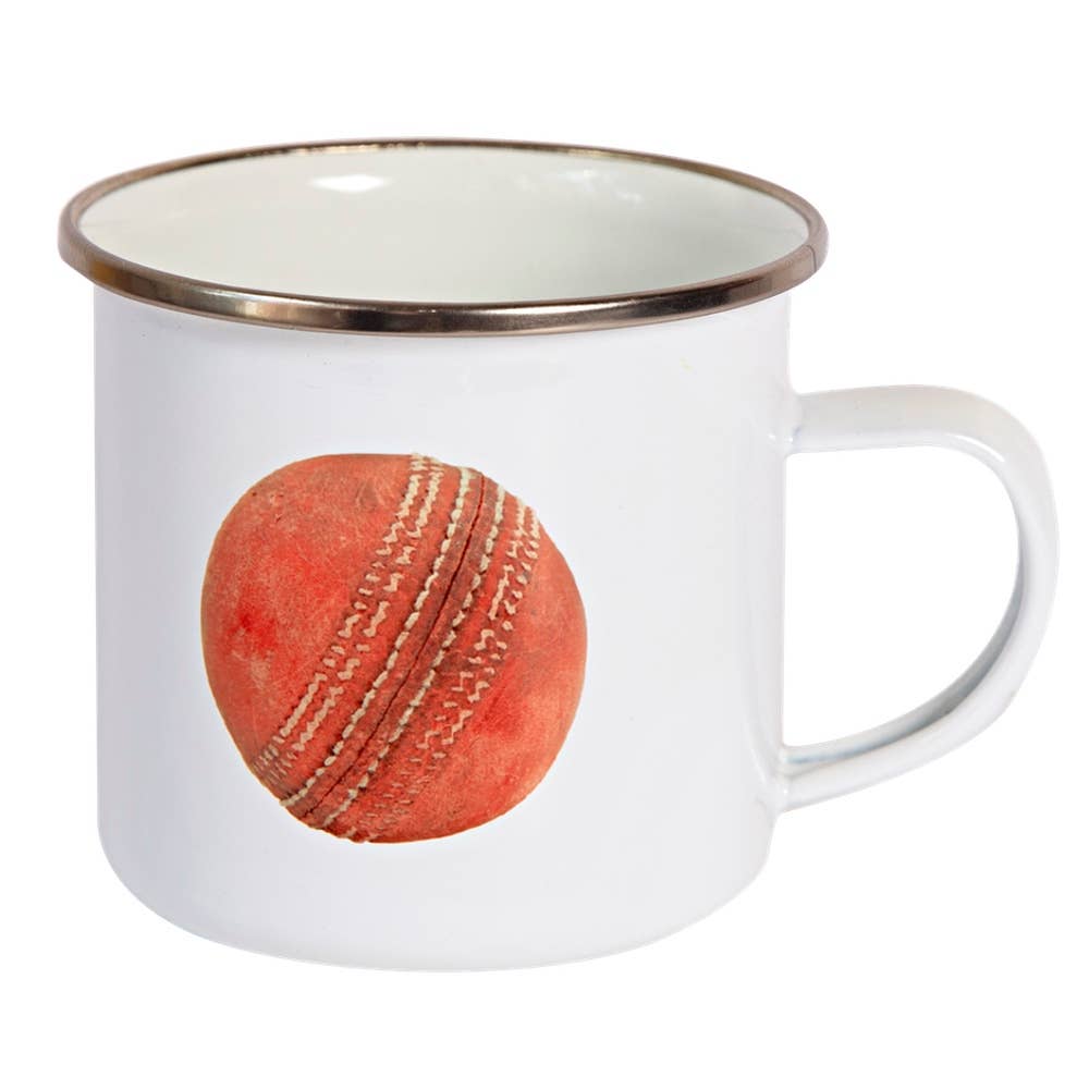 Old Ball Cricket Ball Enamel Mug