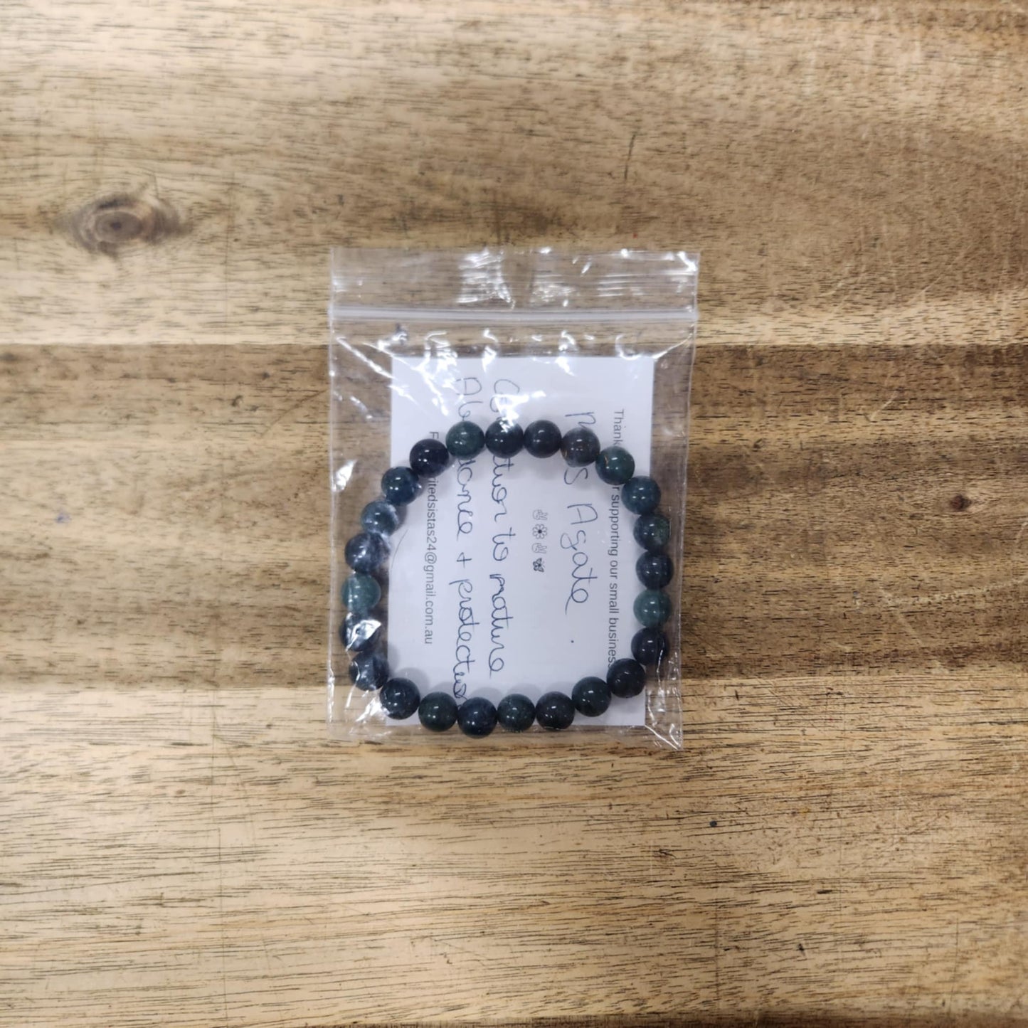 Beaded Bracelet - Moss Agate