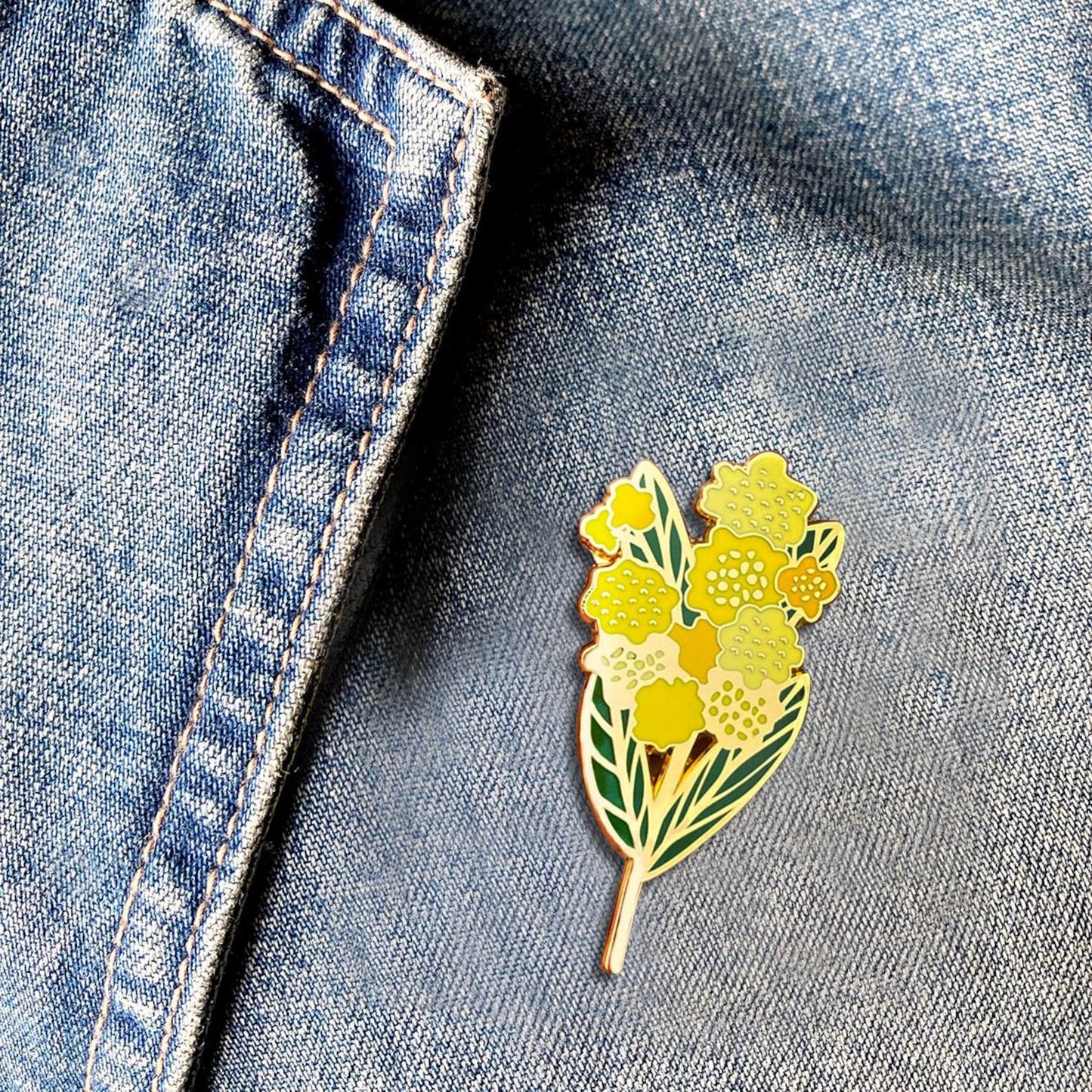 Enamel Pin - Golden Wattle