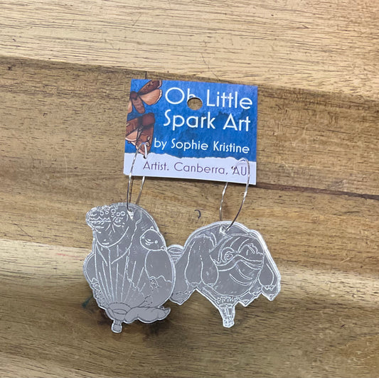 Skywhale Mama and Papa Earrings