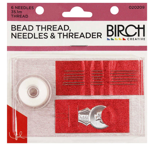 Bead Thread, Needles & Threader Set