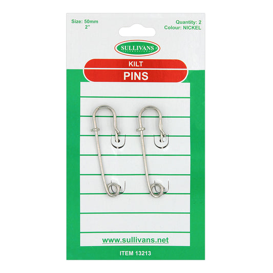 Kilt Pins Silver 50mm 2pieces