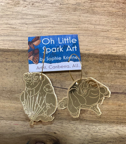 Skywhale Mama and Papa Earrings