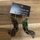 Green Gum Leaf Earrings