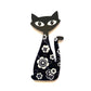Black Retro Cat Pin