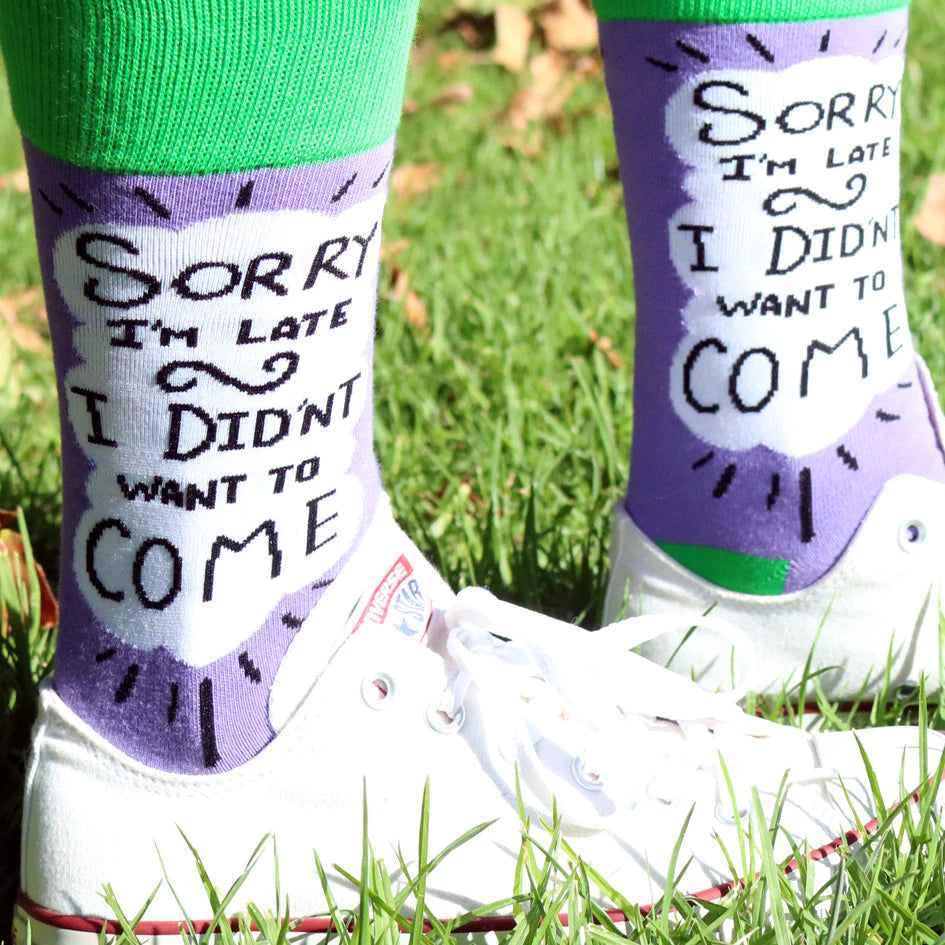 Sorry I'm Late, I didn't Want to Come Socks