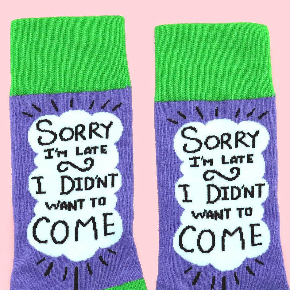 Sorry I'm Late, I didn't Want to Come Socks