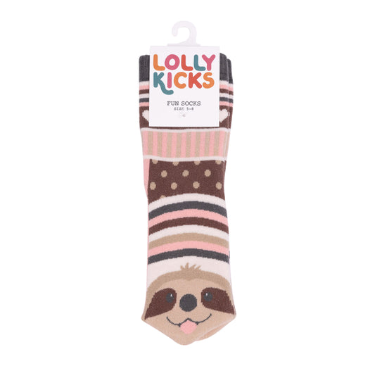 Lolly Kicks - Sloth Socks
