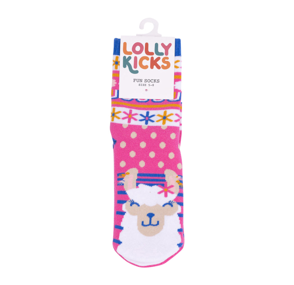 Lolly Kicks - Llama Socks