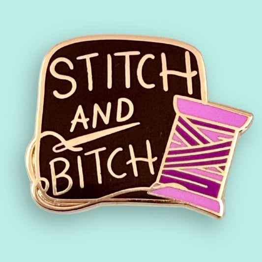 Stitch and Bitch Lapel Pin