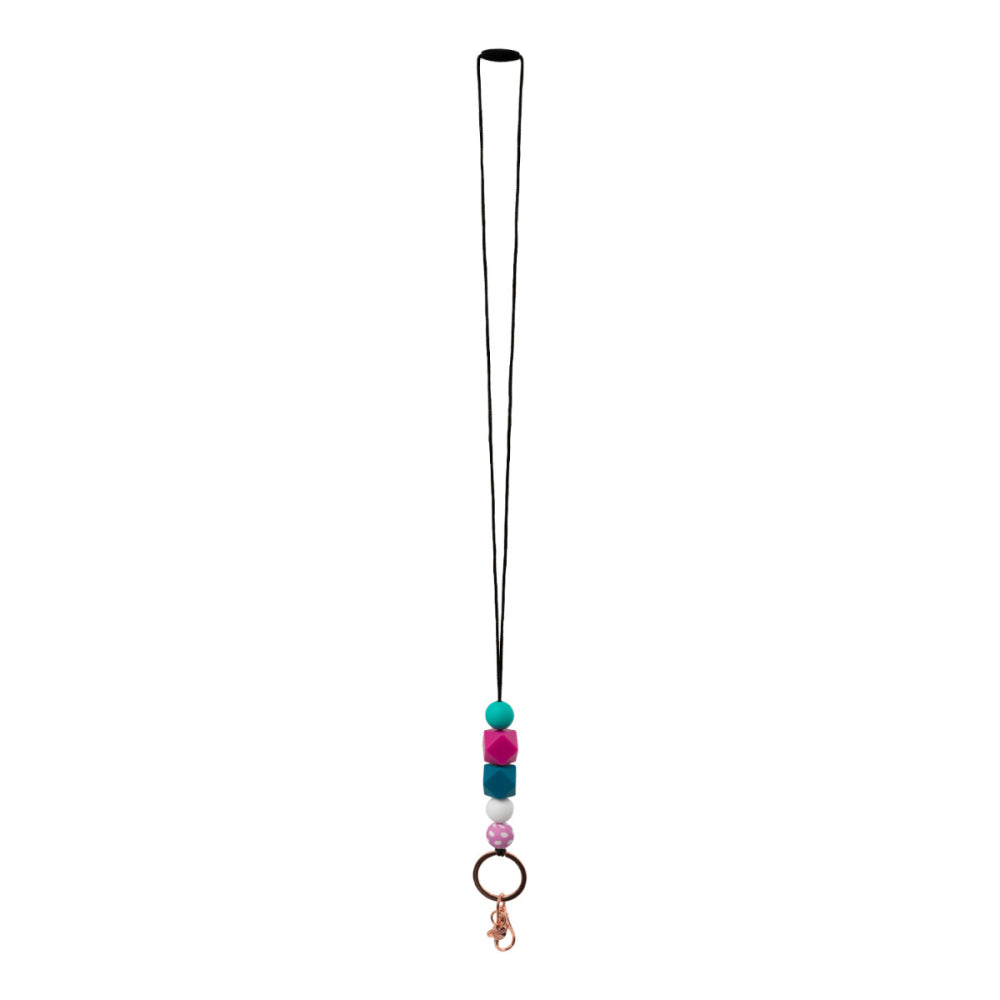 Silicone Beaded Lanyard - Bubblegum