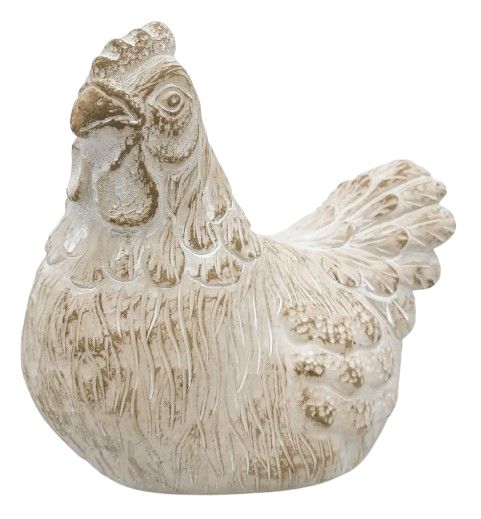 Fable Chicken Ornament Bisque