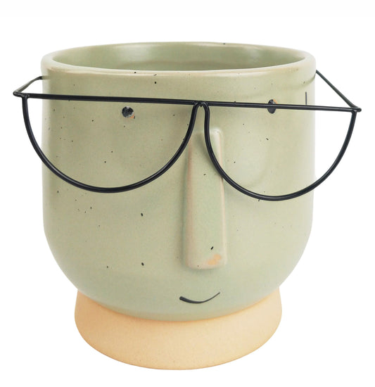 Planter - Blake with Glasses Green