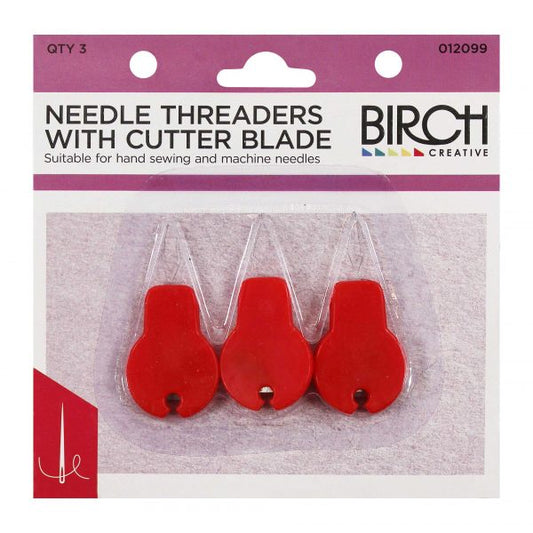 Needle Threader with Cutter 3pack