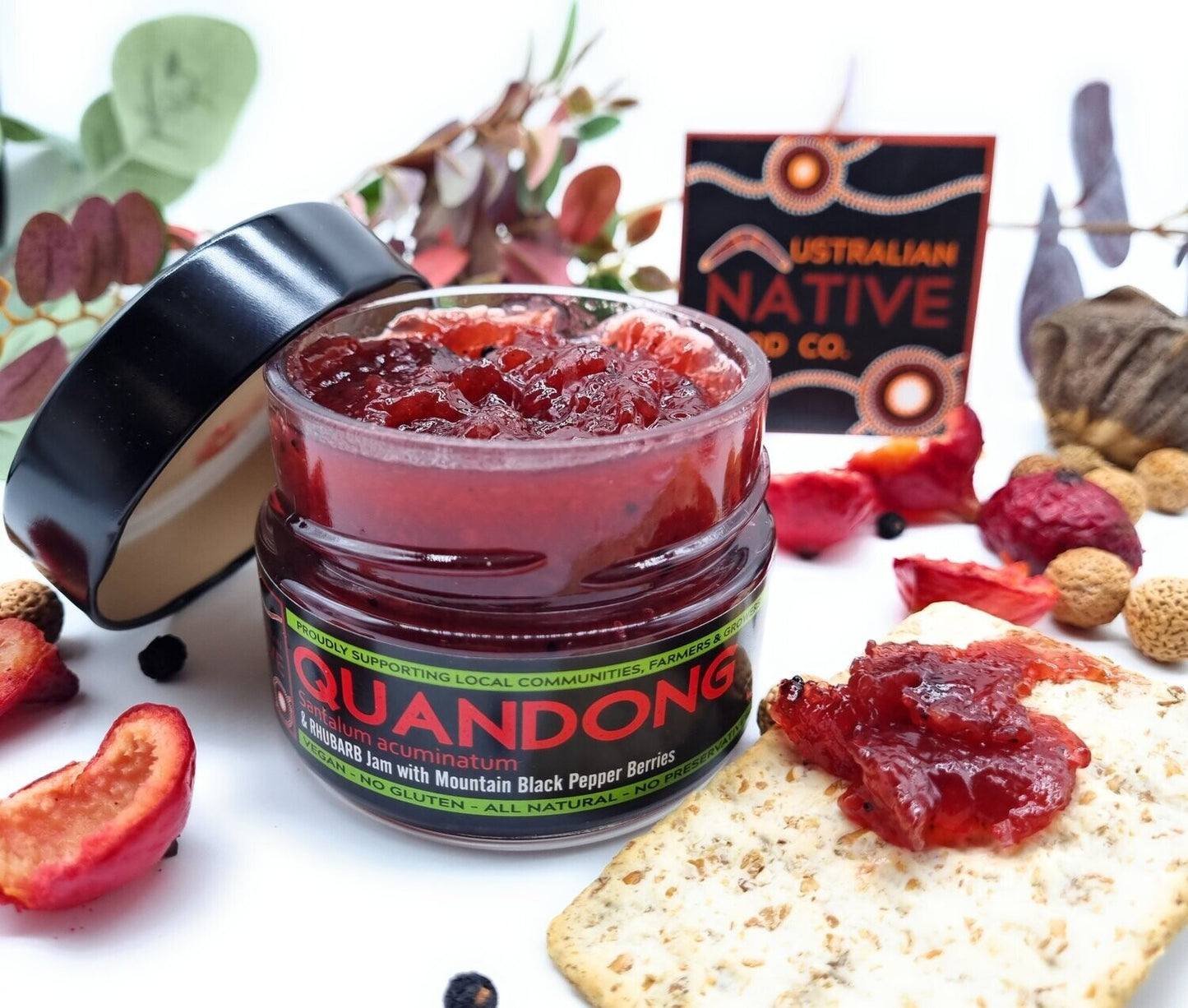 Native Quandong & Rhubarb Jam 170g