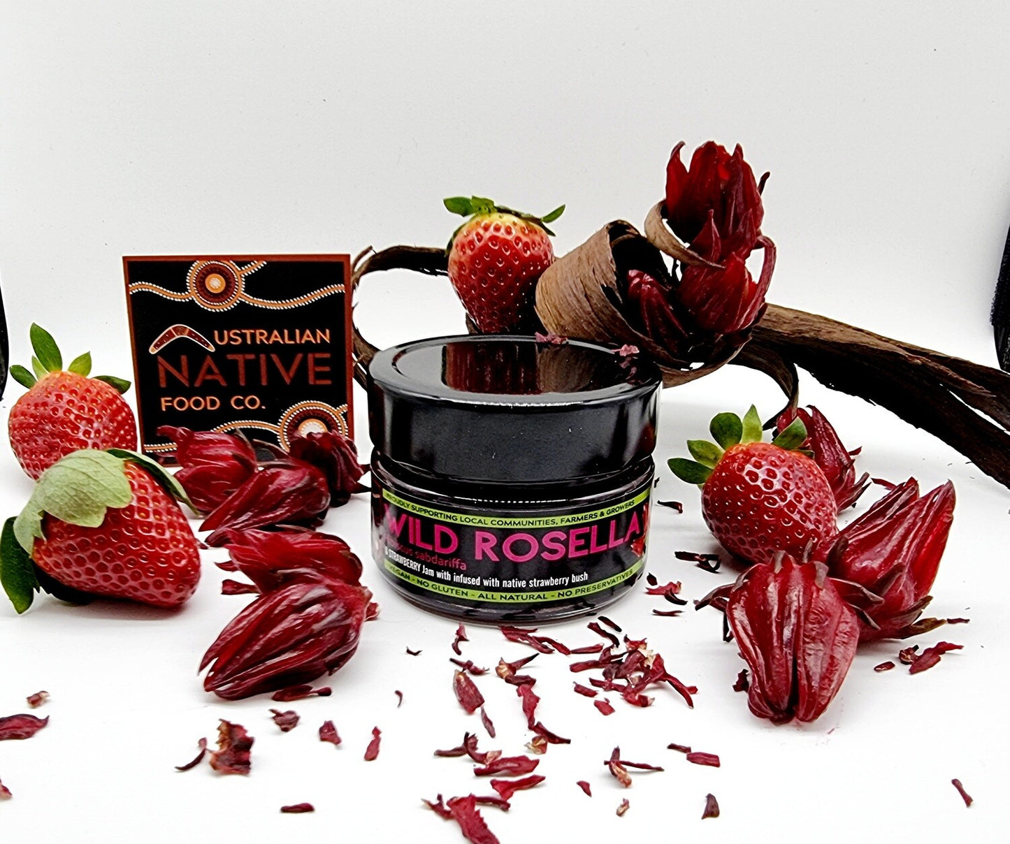 Native Wild Rosella & Strawberry Jam 170g