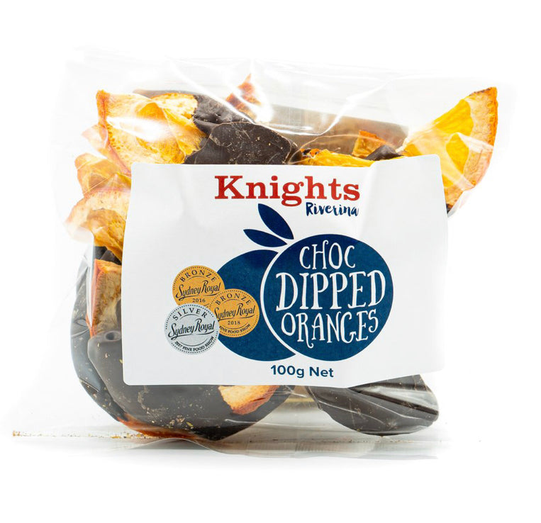 Chocolate Dipped Dried Oranges