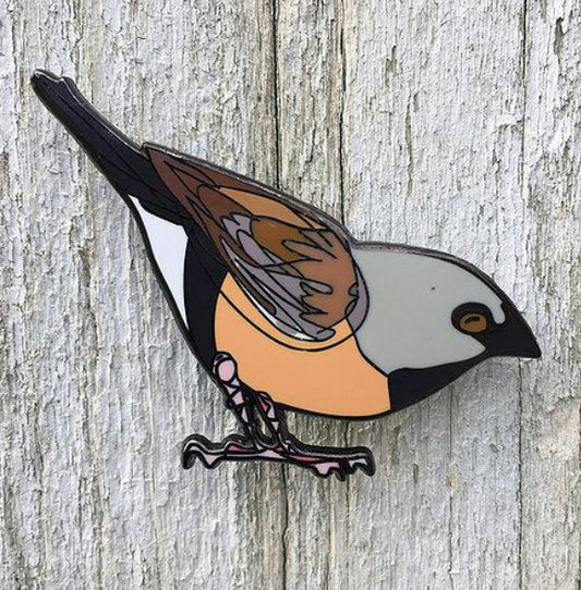 Black Throated Finch Lapel Pin