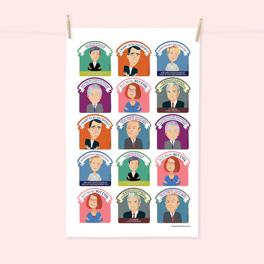 Quirky Political Tea Towel