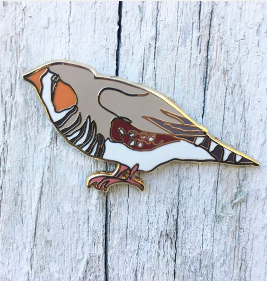 Zebra Finch Lapel Pin