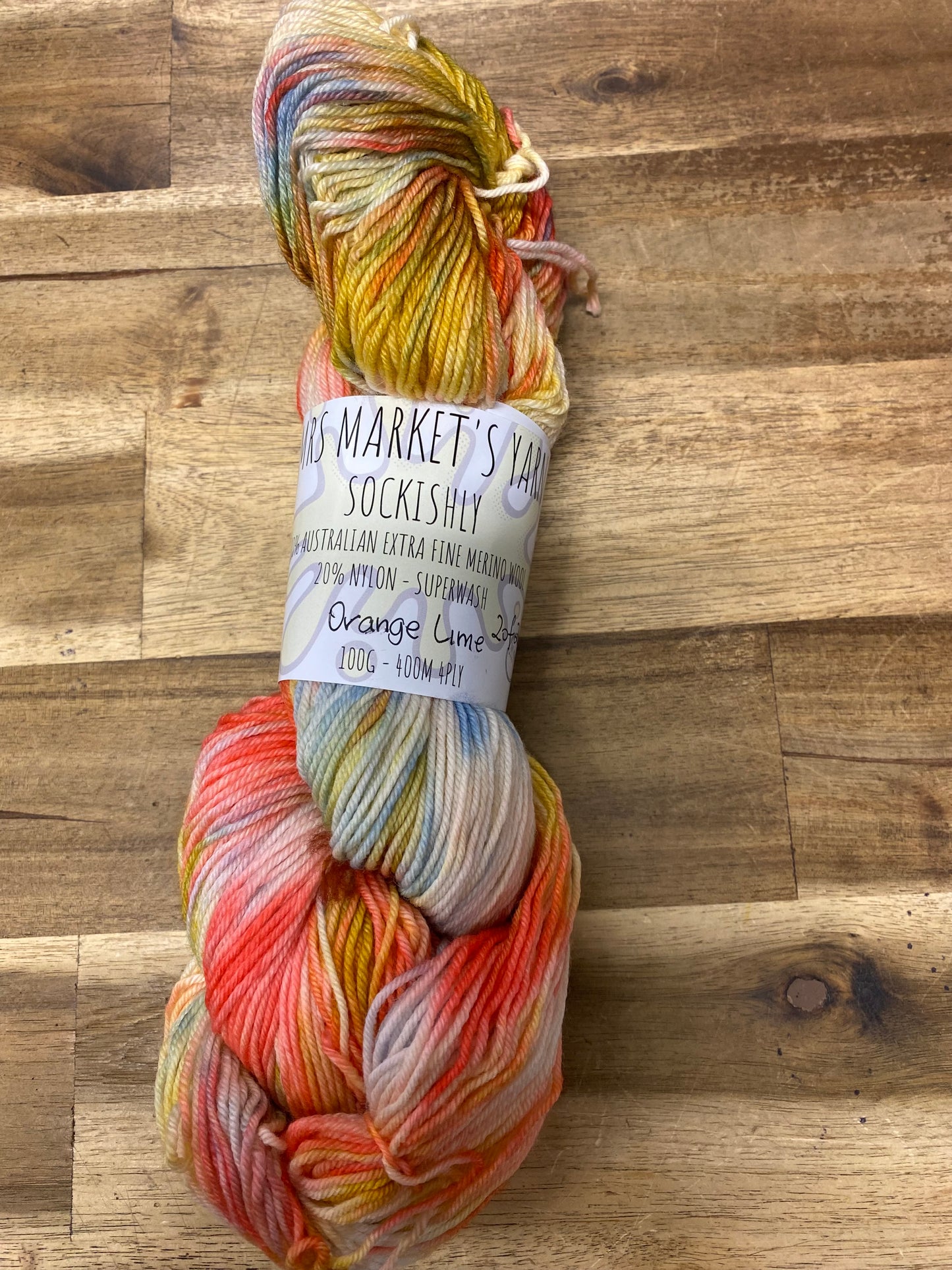 Mrs Market's Sockishly Hand Dyed Yarn 4ply