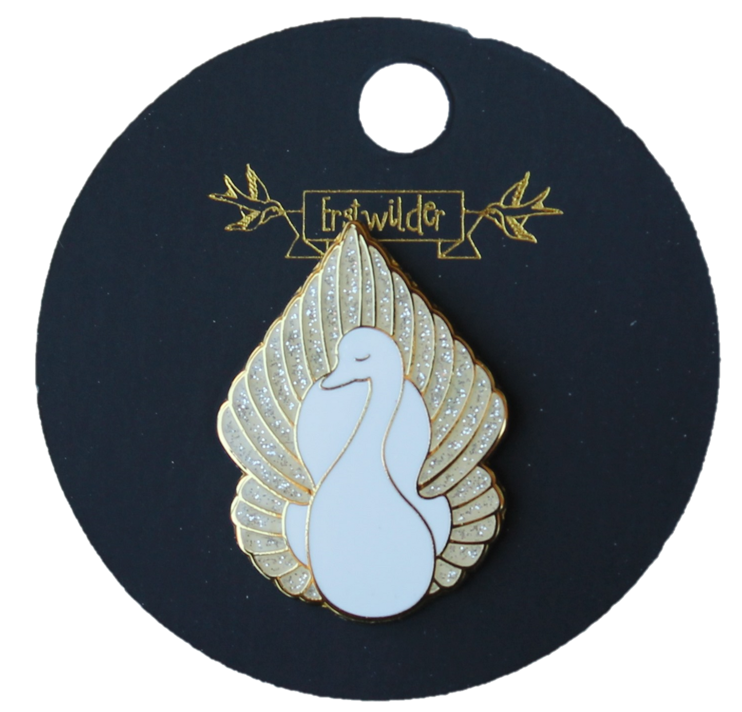 On White Wings Enamel Pin