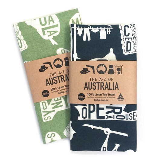 The A to Z of Australia Tea Towel