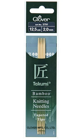 Clover Takumi Double Pointed Needles 12.5cm
