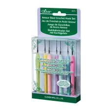 Clover Amour Steel Crochet Hook Set .6mm to 1.75mm