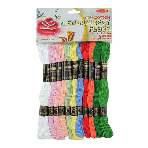 Embroidery cotton - 12 pack