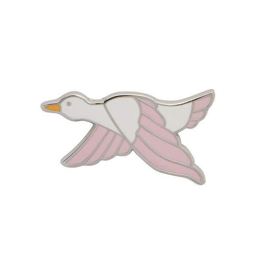 Pink Dancing Duck Enamel Pin