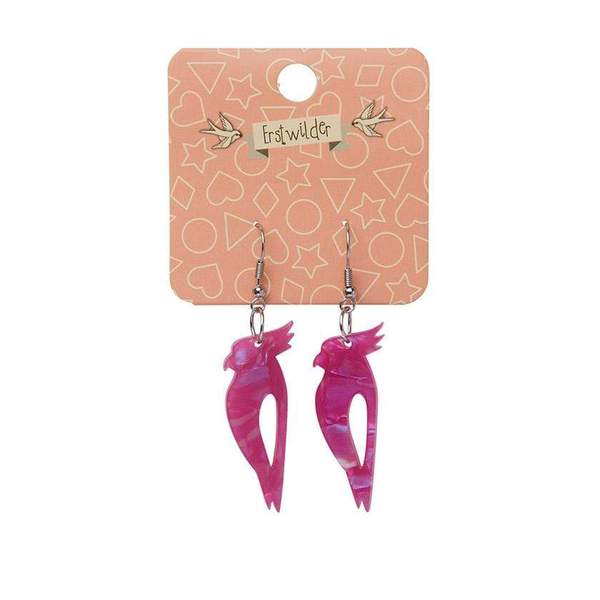 Kookaburra Glitter Resin Drop Earrings - Multiple Colours