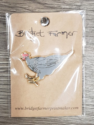 Bridget Farmer Lapel Pin Esperanza Chicken
