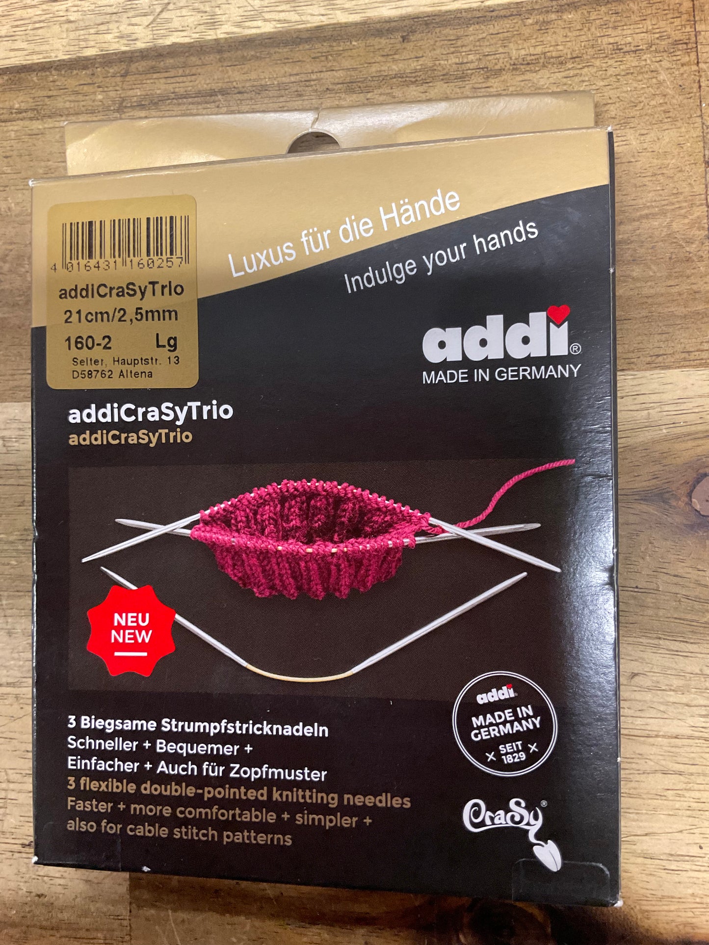 Addi CrazyTrio 2.5mm Needles