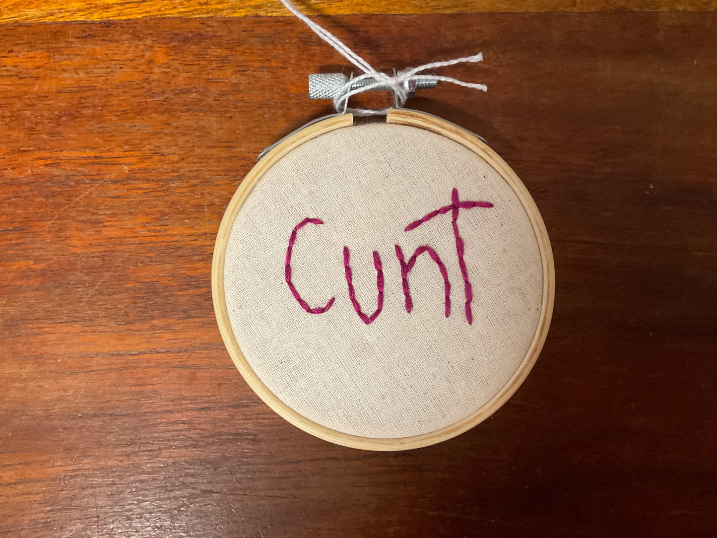 Naughty Corner Embroidery - C*nt 7.5cm