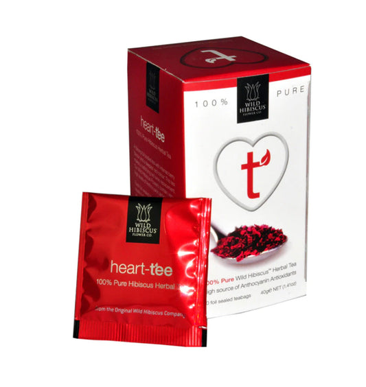 Heart-Tee Wild Hibiscus Herbal Tea | 20 Tea Bags