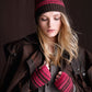 Pattern Striped Beanie & Mitts #431