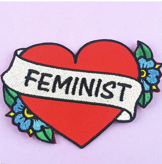 Feminist Heart Embroidered Patch