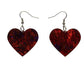 Essential Earrings Solid Heart Lava Drop Red