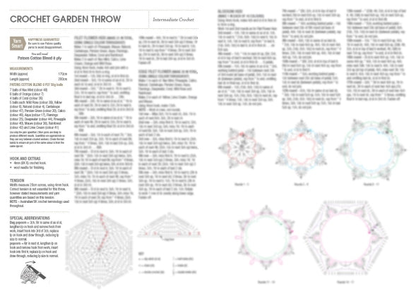 Pattern Crochet Garden Throw