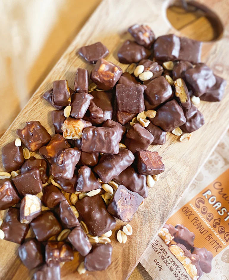 Choc Peanut Brittle 80g