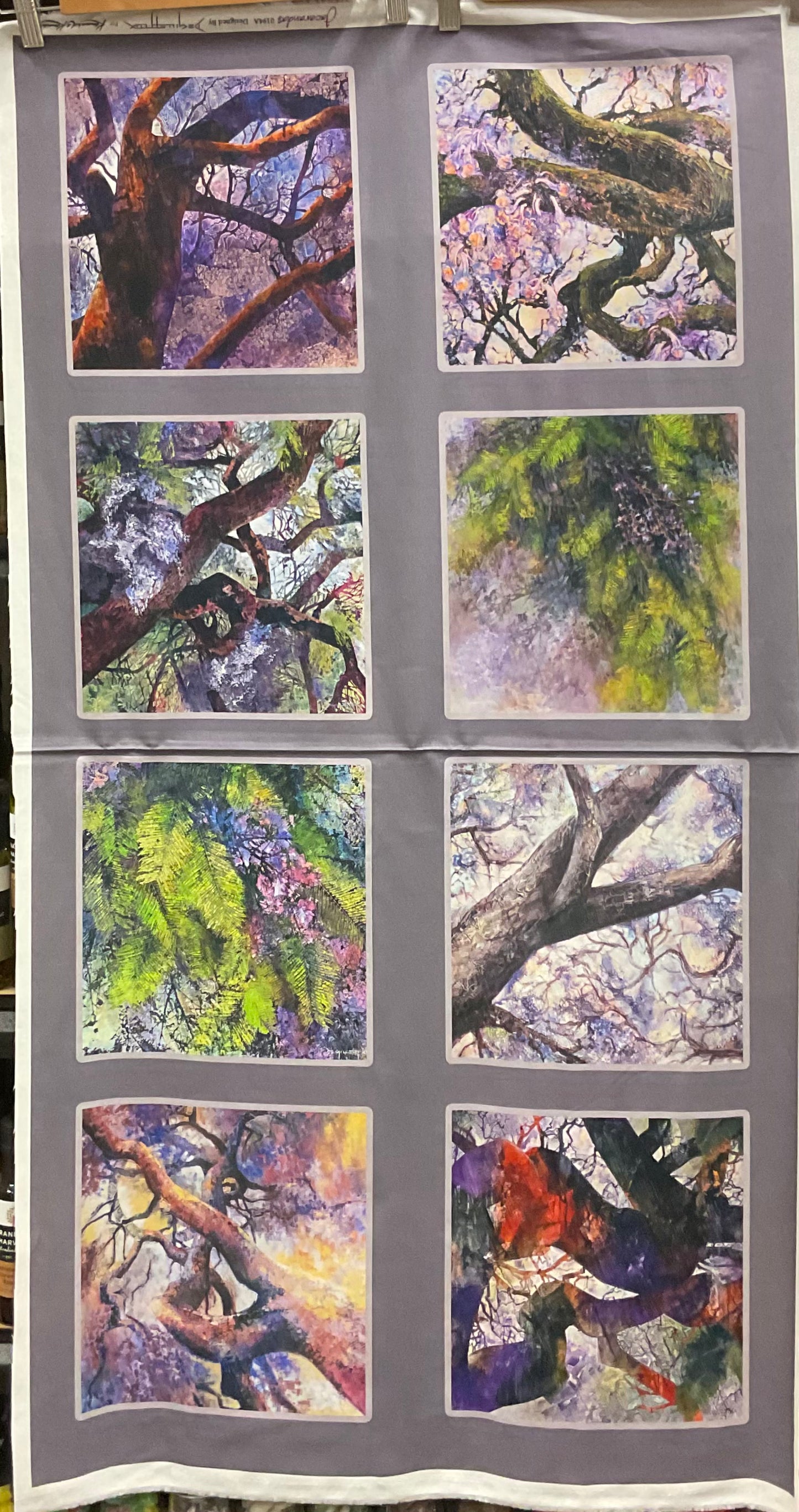 Fabric Panel - Jacarandas by De Gillett Cox